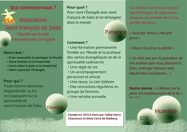 Nouveau dépliant st François de Sales