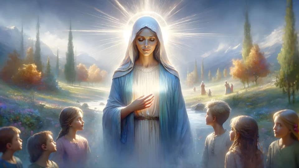 Marie et les nouveaux baptisés