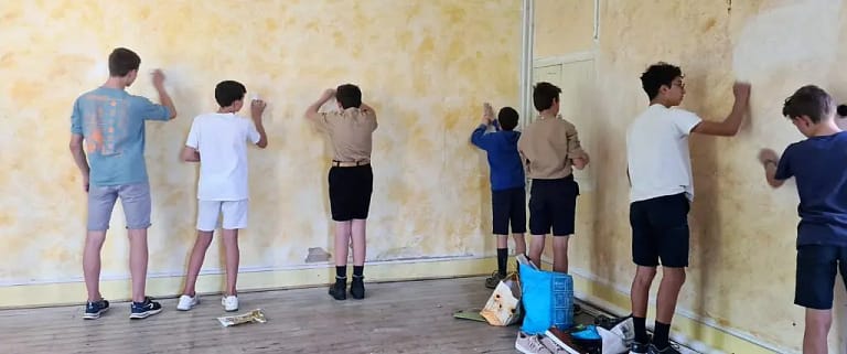 Les bénévoles au travail